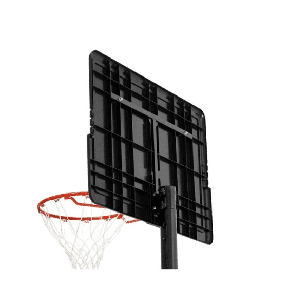 Achterkant basketbalpaal zwart met rood