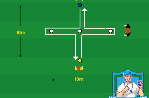 Voetbal oefening