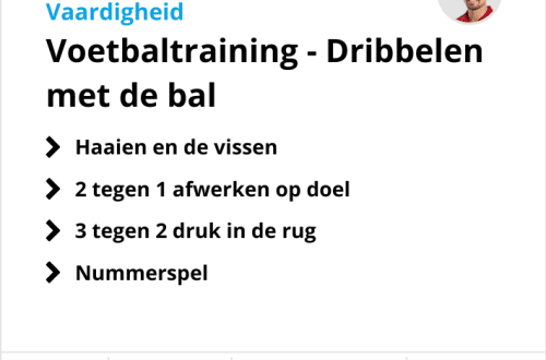 Voetbal trainingen