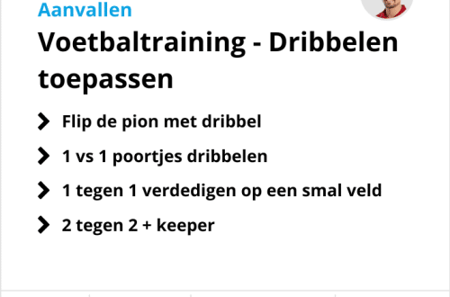 dribbeltraining voetbal