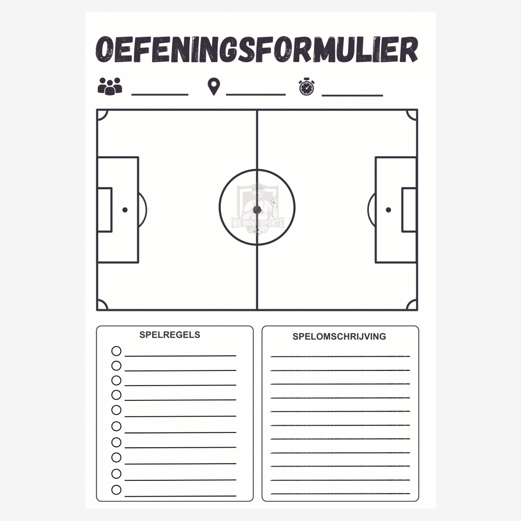 voetbal oefeningenformulier